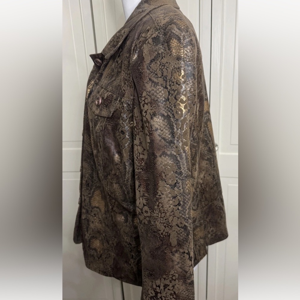 Erin London Brown Snake Print Jacket - Picture 3 of 9